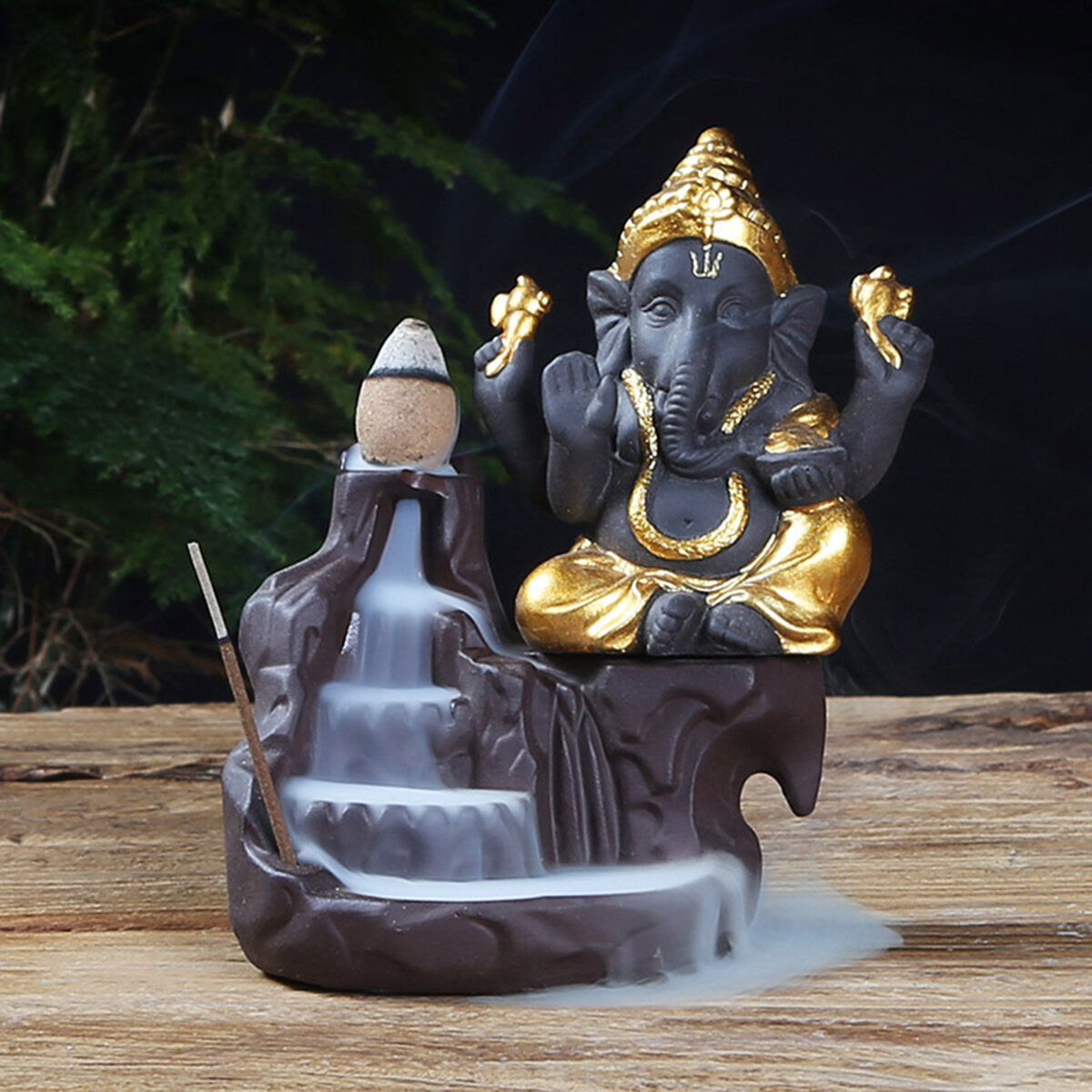 India Elephant God Ganesha Terugstroming Wierookbrander Wierookvat Houder Room Decor Gift