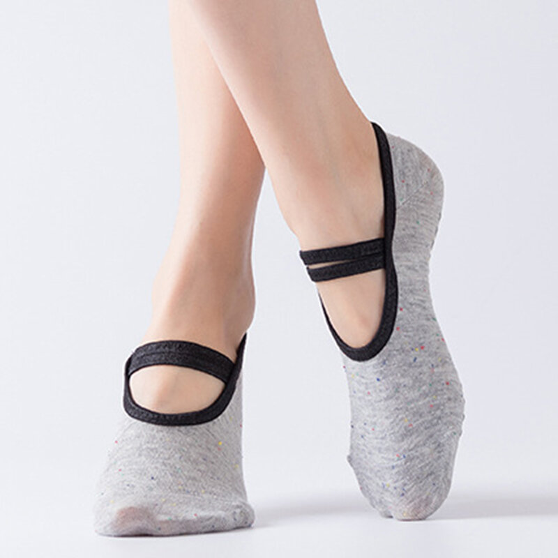 Dames katoenen antislip Yoga sokken
