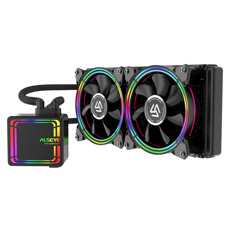 

ALSEYE H240 CPU Cooler RGB Fan Water Cooling 120mm PWM Fan Water Cooler for LGA 775/115x/1366/2011/AM2/AM3/AM4