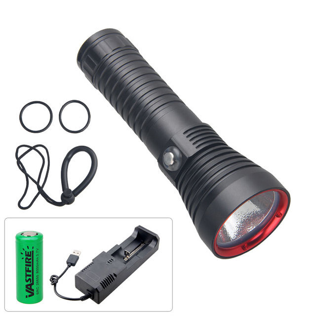 

XANES® XHP70 3000LM Underwater 100m Diving Flashlight with 26650 Battery&Charger Lanyard Waterproof Strong Scuba LED Fil