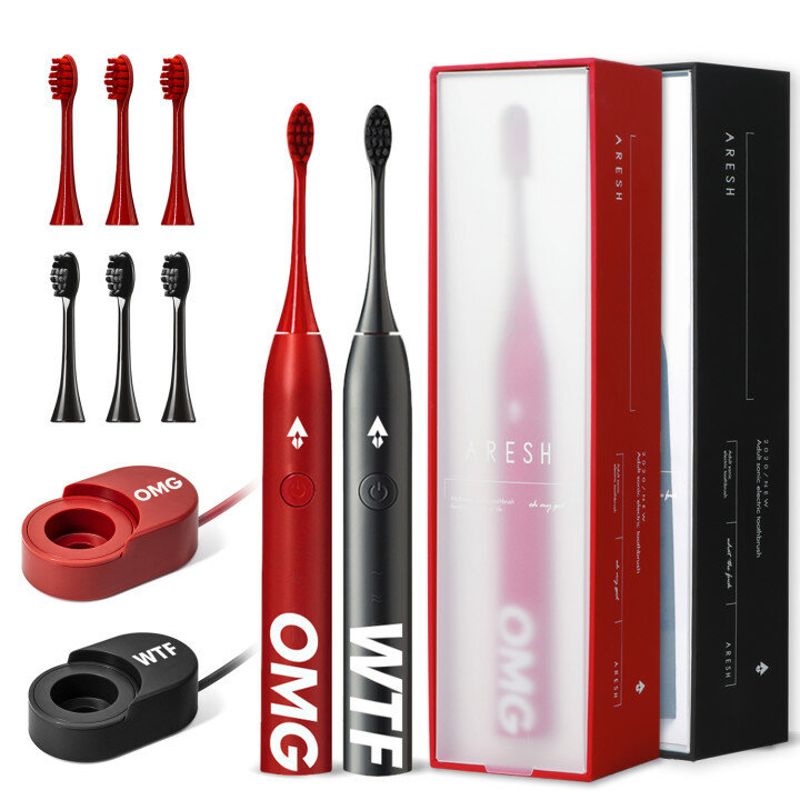 APIYOO OMG & WTF Ultrasonic Electric Toothbrush Smart Automatic USB Charging Electric Toothbrush IPX7 Waterproof Electri