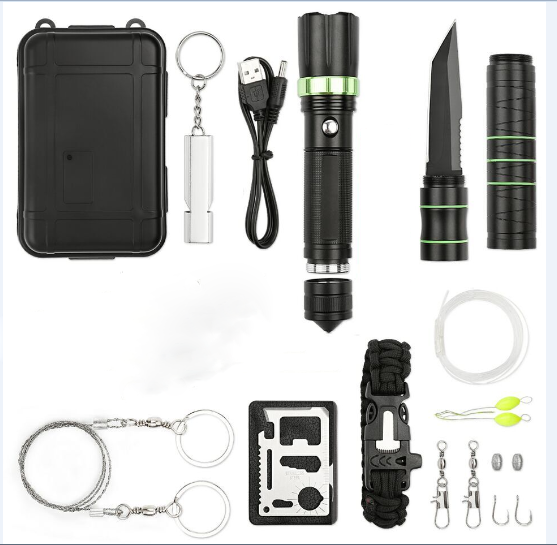Buitensporten SOS Emergency Survival Tools Kit Tactical Hunting Tool met zelfhulpbox