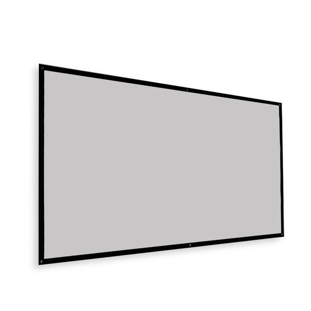 Thinyou Projector Screen Simple Portable Curtain Grey Plastic Fabric Fiber HD for Movie 3D Home Theater Indoor Outdoor 1