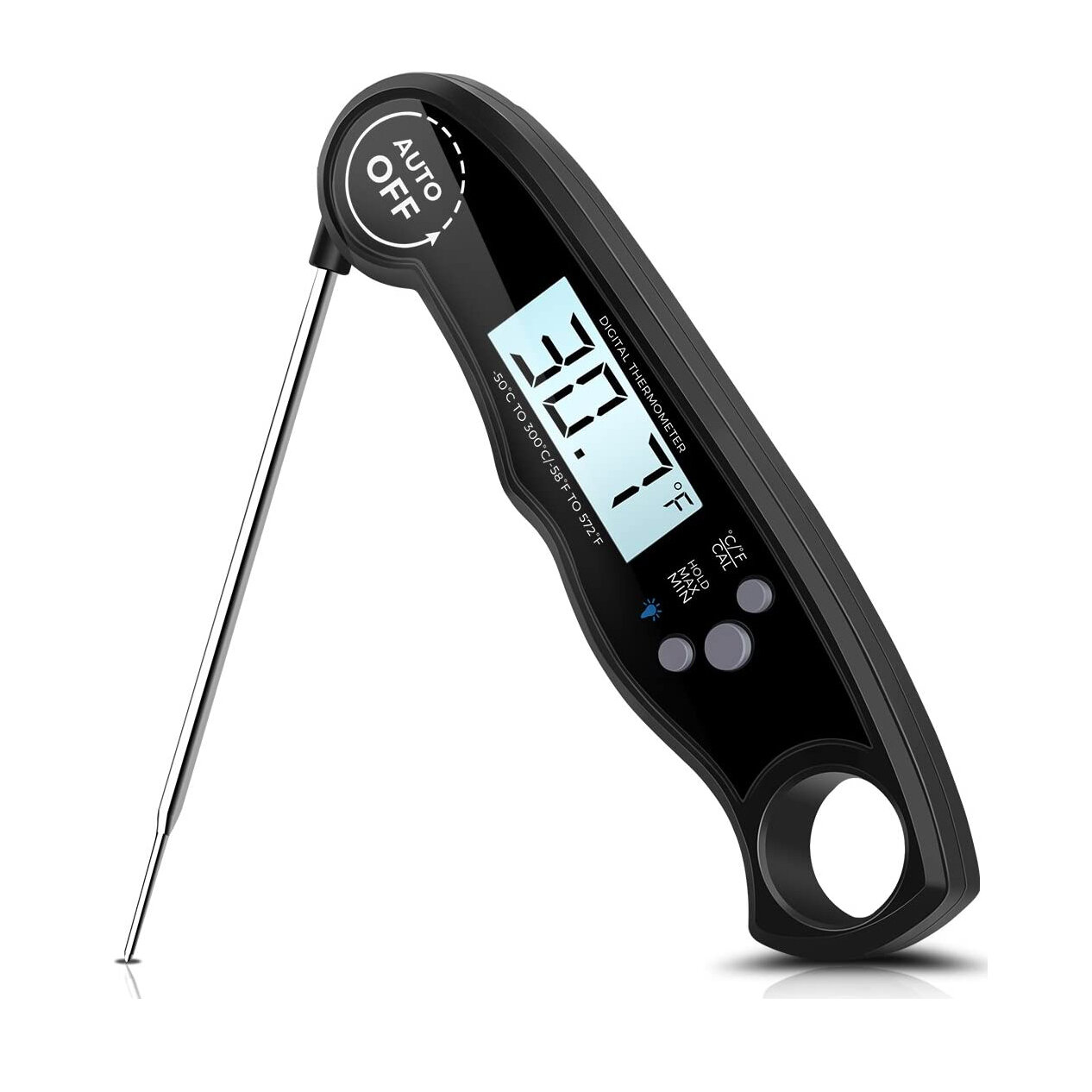 3-4s Quick Response Digital Electronic Thermometer with Waterproof Probe Food Thermometer for BBQ Grill Kitchen Cooking
