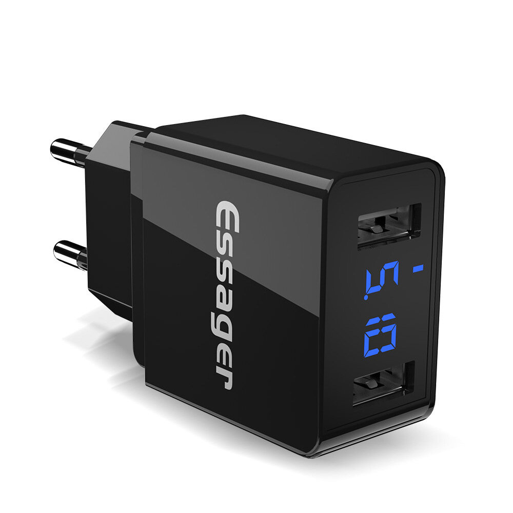 

Essager 2.4A Dual USB Ports Fast Charging Digital Display Charger Adapter For iPhone X XS XR HUAWEI Mate20 P20 MI9