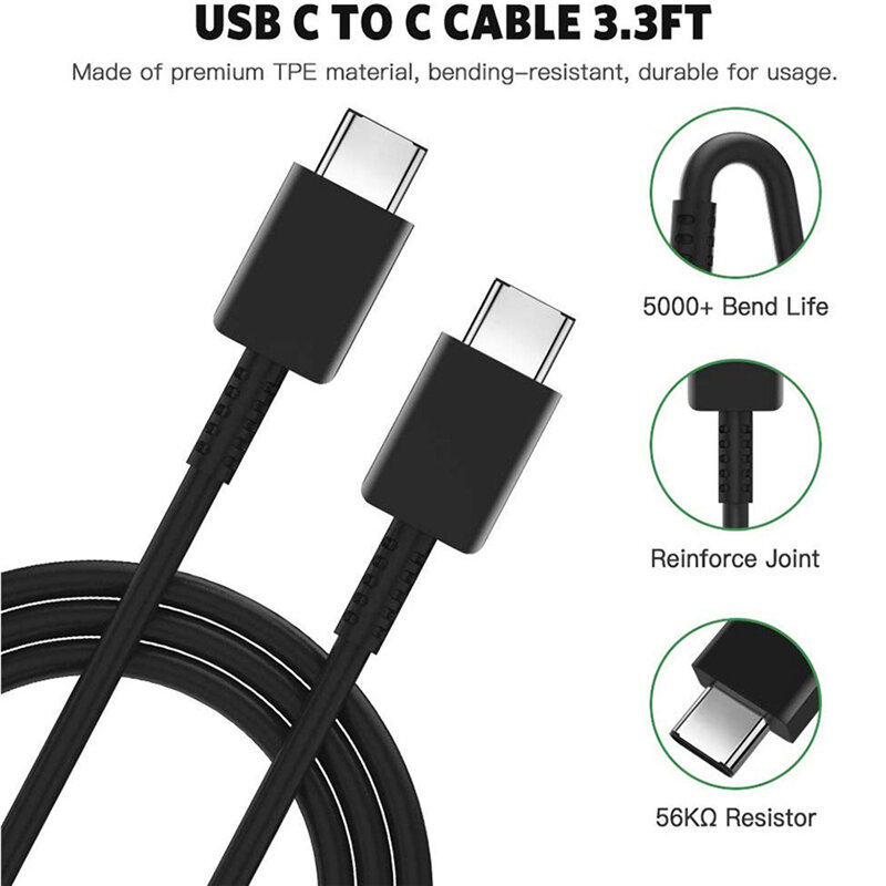 Samsung用25WUSBPD充電器急速充電ウォールチャージャーアダプターEU / USプラグ（5A USB-C-USB-Cケーブルサポート付き）AFC / QC3.0 / PD3.0 / PPS / FCPSamsung用GalaxyS21 Note S20 ultra
