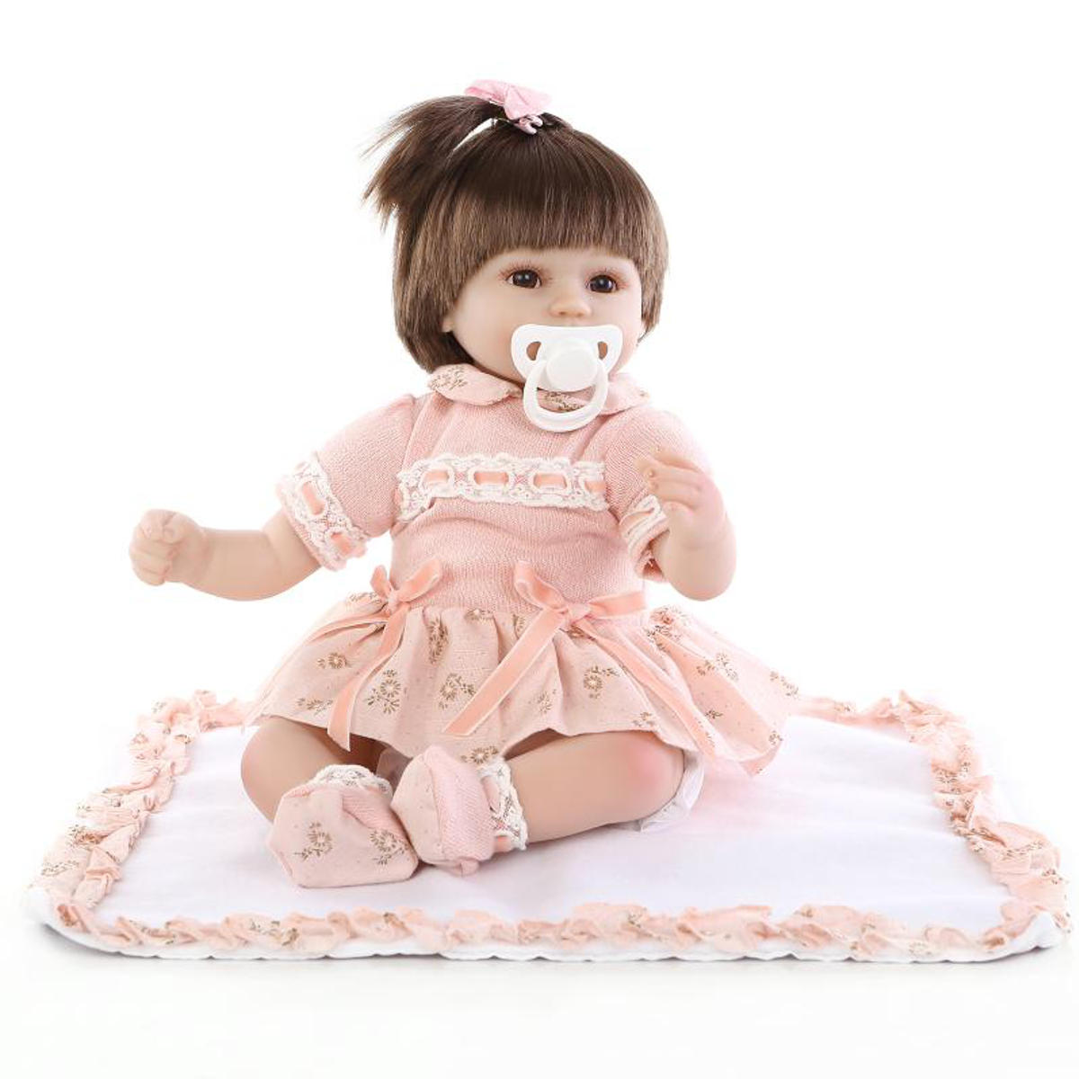 18inch Reborn Baby Girl Doll Handmade Lifeike Baby Girl Dolls Play House Toys