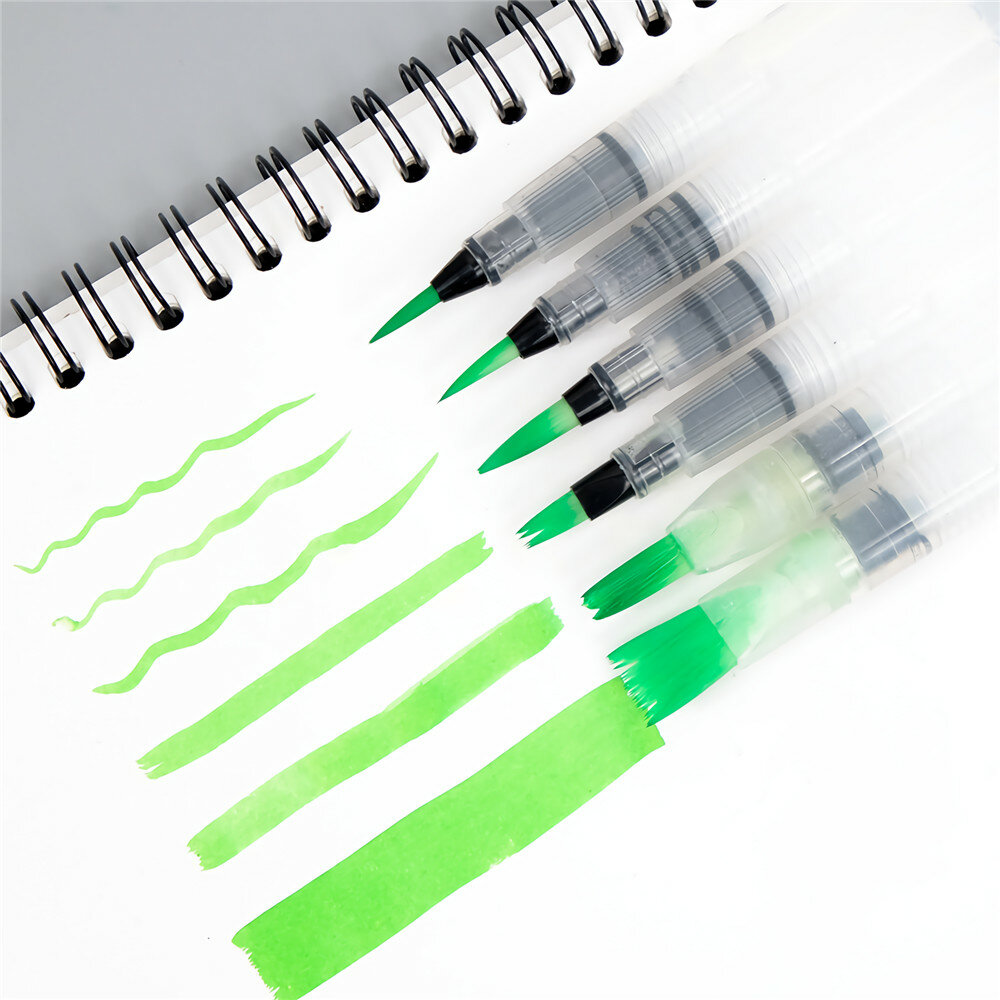 WG2019-6 6 stks / set Draagbare Kwast Water Kleur Borstel Potlood Soft Borstel Pen voor Beginner Sch