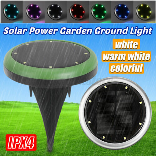 

LED Solar Ground Stake Lights Garden Lawn Lamp Pathway Energy-saving Waterproo