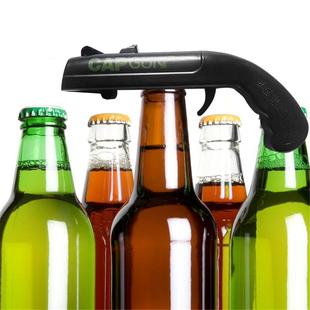 SAFETYON 3 Piece Cap, Bottle Opener, Launcher Tool, for Party Drinking Game Gift - Shoots Over 5 Met