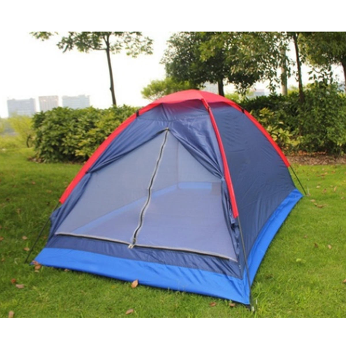 Namiot kempingowy dla 2 osób, pojedyncza warstwa, namiot plażowy, na zewnątrz, wiatroszczelny, wodoodporny, namiot letni z losowym kolorowym workiem.