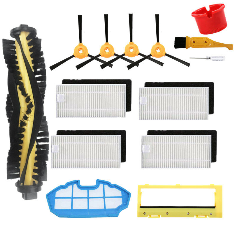 

14pcs Replacements for Ecovacs Deebot N79 N79S Vacuum Cleaner Parts Accessories Main Brush*1 Side Brushes*4 HEPA Filters