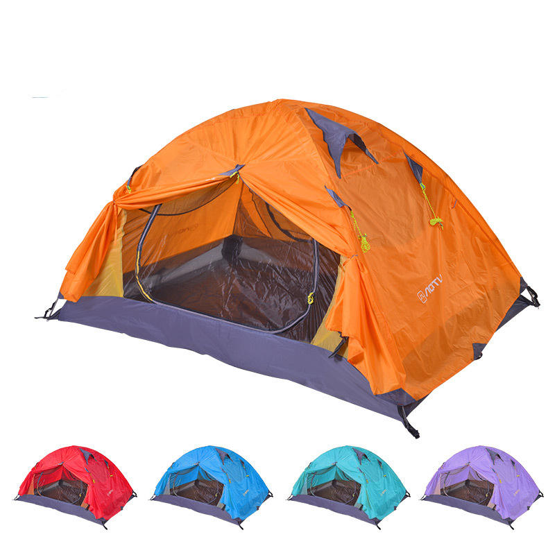 Outdoor 2 Personen Camping Zelt Doppelschicht PU 4000 Wasserdichte Baldachin Sonnenschirm