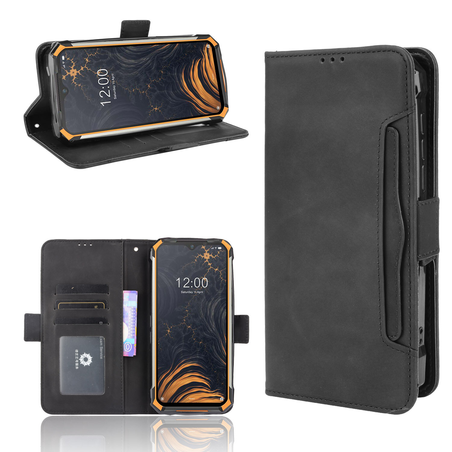 Bakeey for Doogee S88 Pro/ Doogee S88 Plus Case Magnetic Flip with Multiple Card Slot Wallet Folding