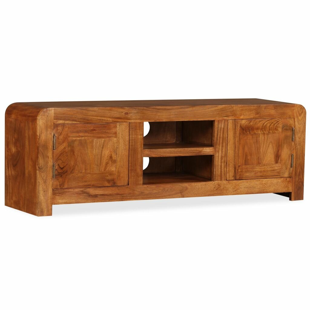 TV Cabinet Solid Wood with Sheesham Finish 47.2