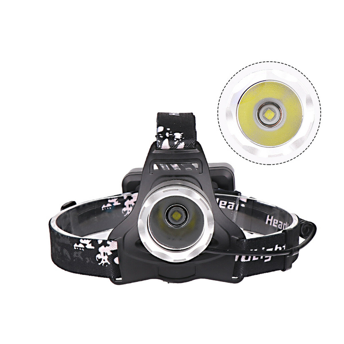 XANES XHP50 LED Headlamp 4 Modes IPX-6 Waterproof USB Rechargeable Wrok Light Camping Fishing Cycling