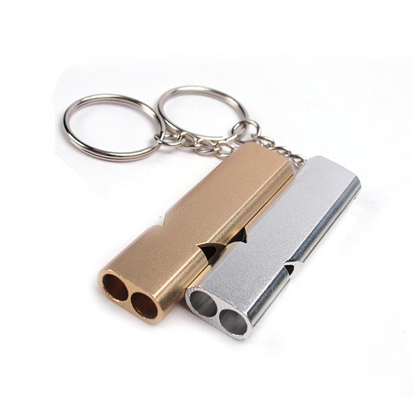 IPRee Outdooors Survival Whistle Emergency Self Rescue Double-Barrelled Whistle Aluminum Alloy