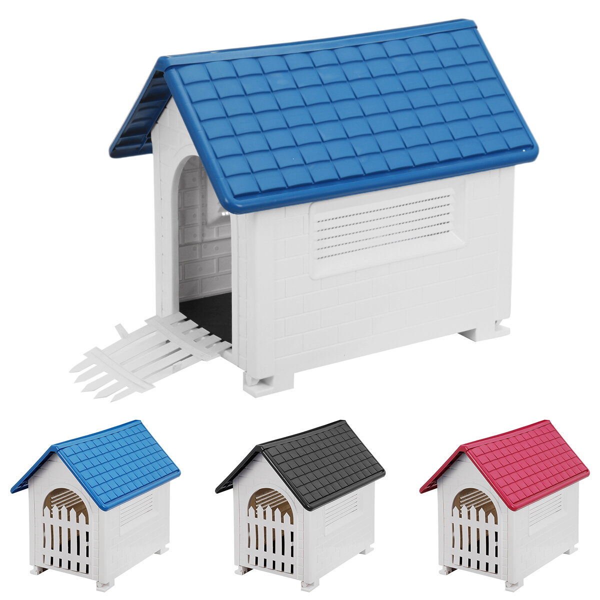 折り畳み式のプラスチックペット犬の家のケージ小さな屋外防水暖かい取り外し可能な犬小屋で洗える