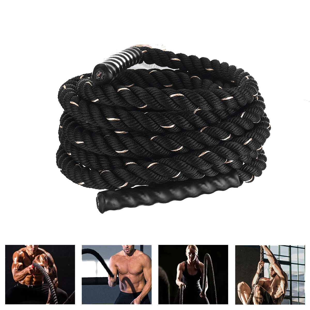 Dia.38mm 9M/12M Battle Rope Gym Workout Muscle Training Fitness Undulation Rope Rope Exercise Tools