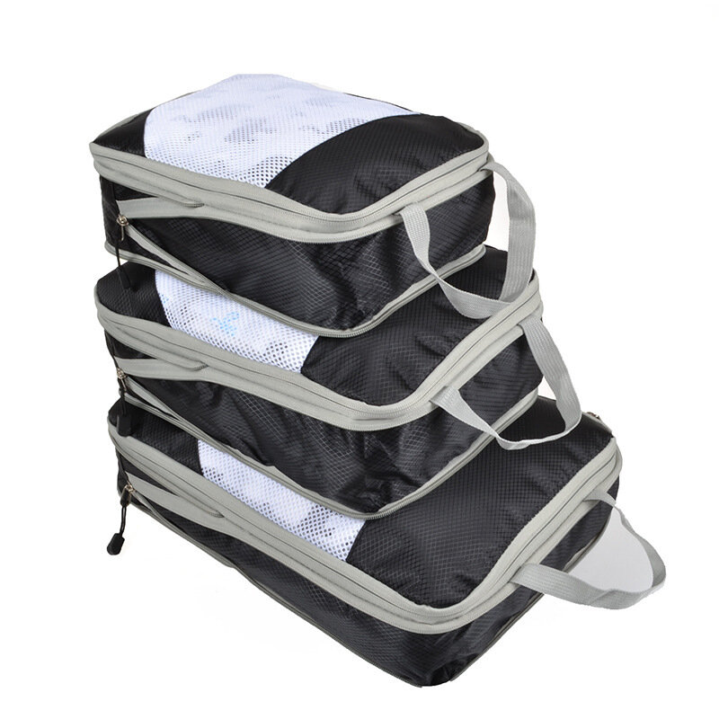 3 τεμάχια / σετ IPREE πολύχρωμο αδιάβροχο ταξίδι για ρούχα κάμπινγκ τσάντα αποθήκευσης ντουλάπα αποσκευών κύβος δοχείο διοργανωτής