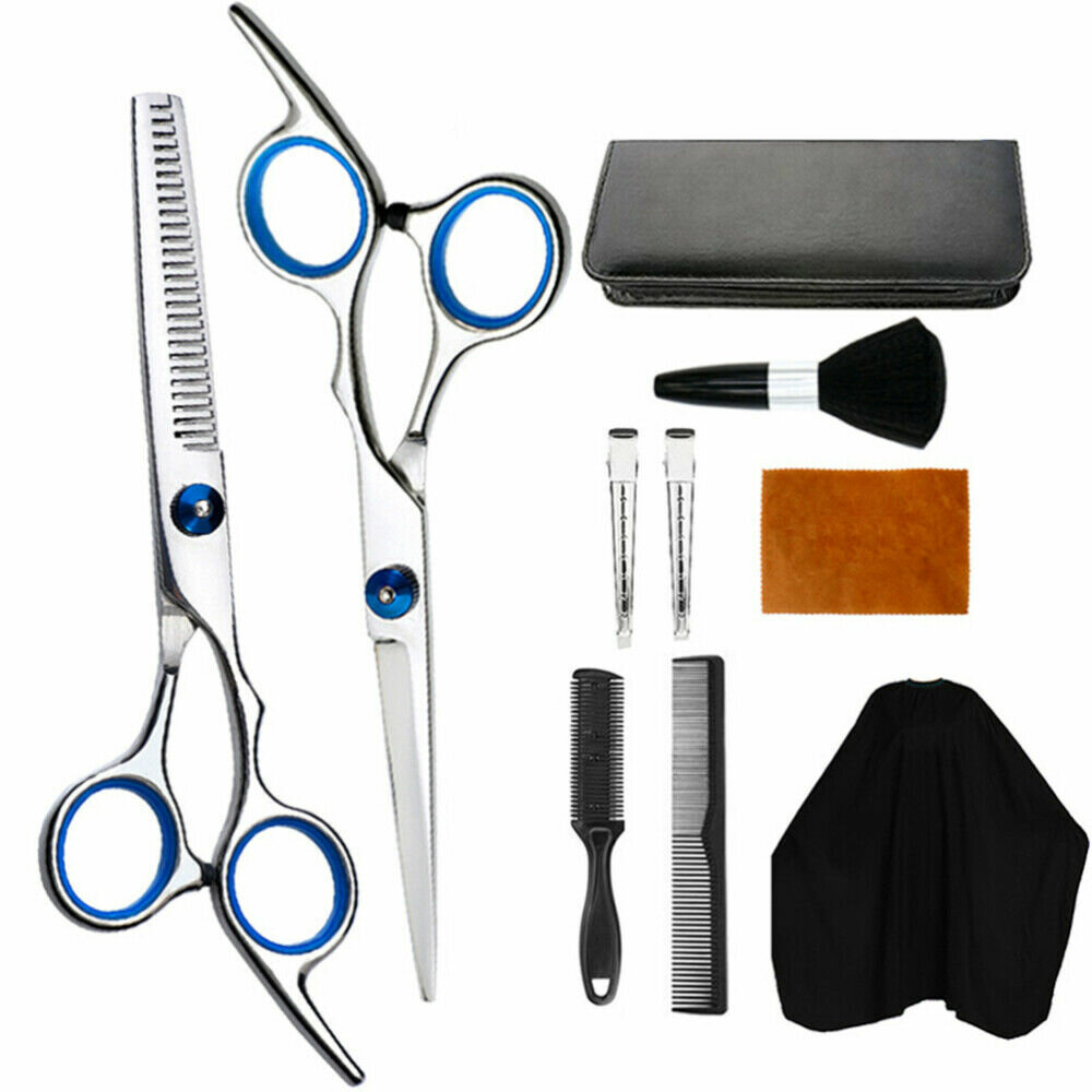 

Hair Cutting Thinning Scissors Shears Barber Salon Hairdressing Brush Cape Clips