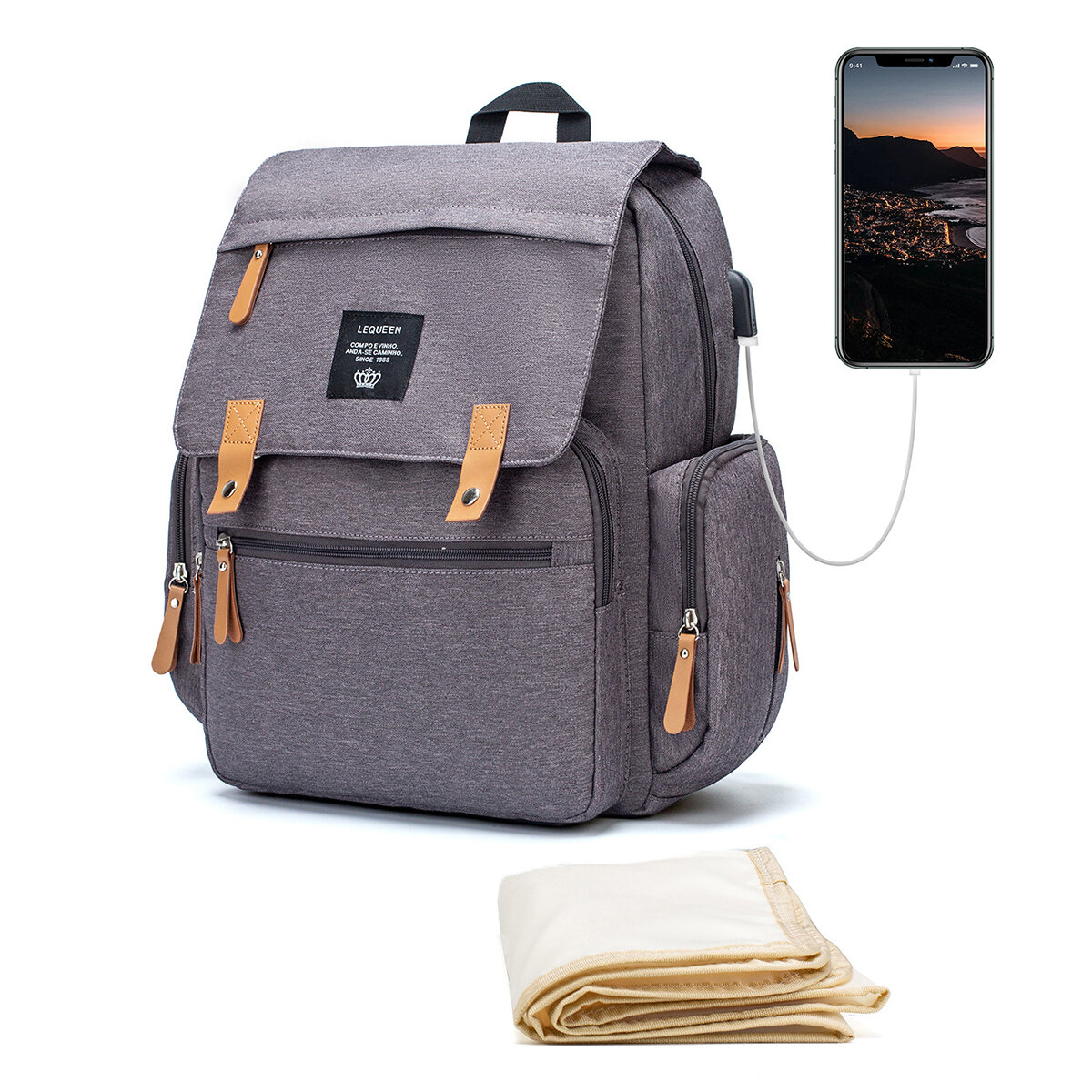 Multifunctional Outdoor Travel Backpack With USB Port Large Capacity Waterproof Shoulder Bag For Out