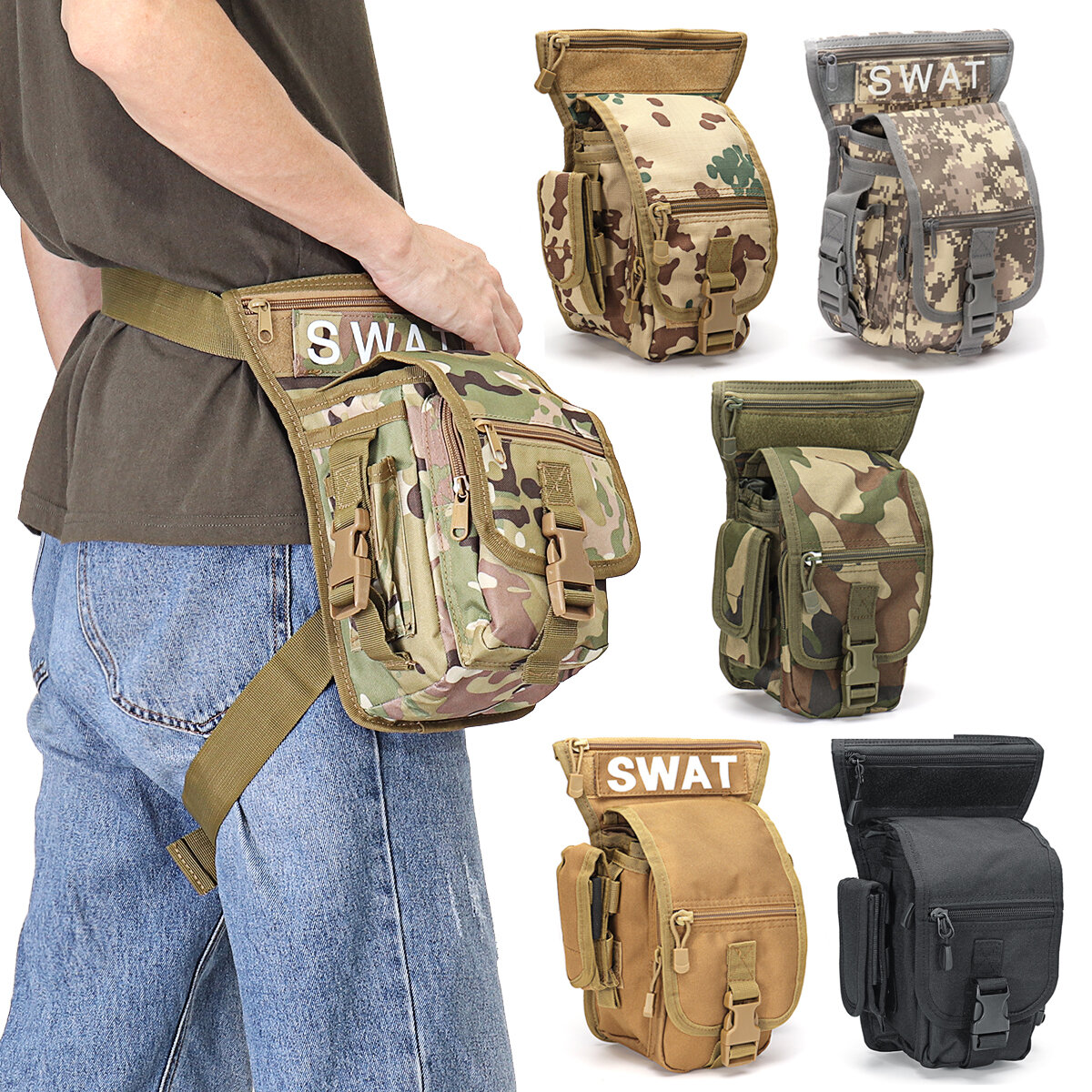 Multi Functional Tactical Military Leg Bag Waterproof MiniOutdoor Sports Waist Bag Travel Hiking Cam
