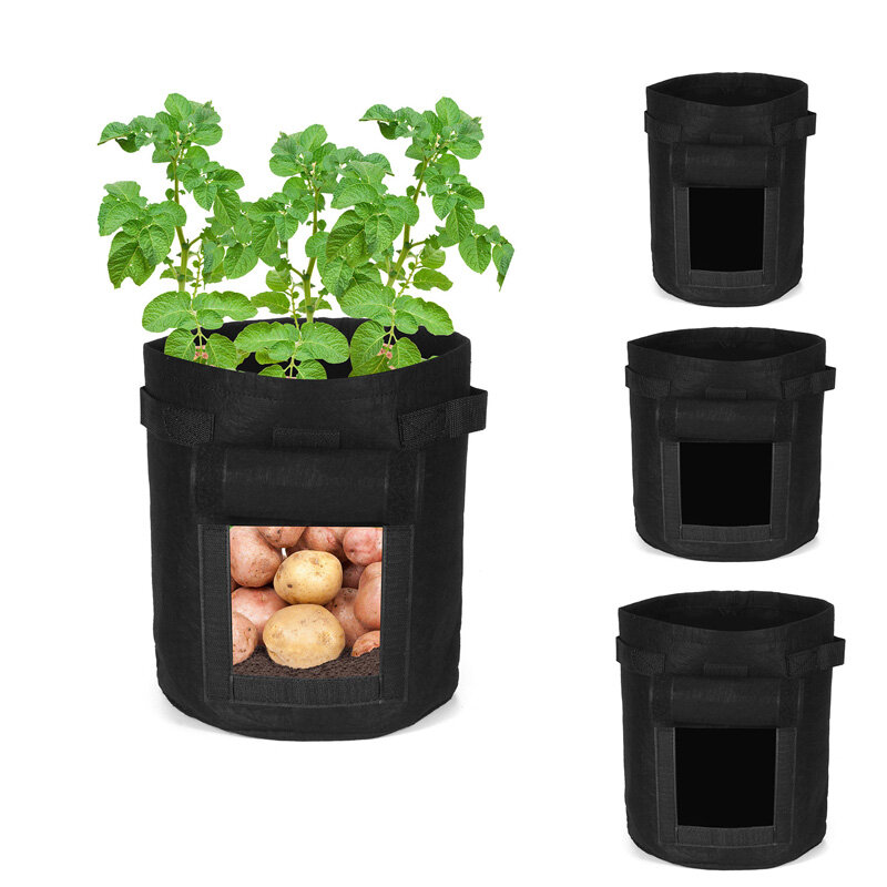 

4/7/10 Gallon Potato Planting Bag Pot Planter Vegetable Container Garden Grow Bag Seedling Pot