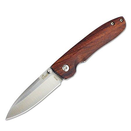 Enlan M028 168mm 8CR13MOV Stainless Steel Blade Wood Handle Mini Folding Knife Outdoor Fishing Knife
