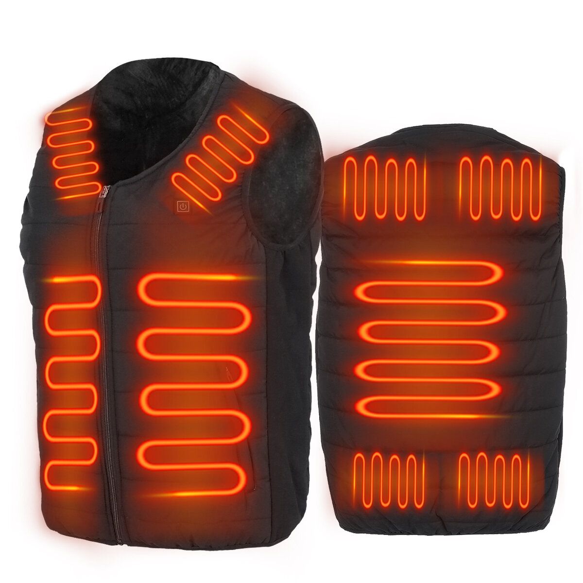

Унисекс, электрический жилет с 9 зонами обогрева, куртка с подогревом, USB, зимнее спортивное пальто, термобелье