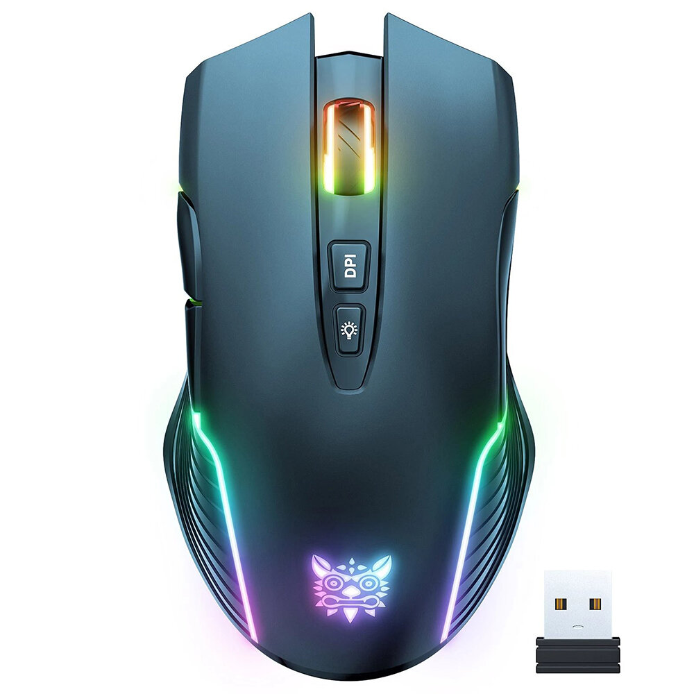 ONIKUMA CW905 2.4GHz Wireless Mouse 7 Keys Adjustable 3600DPI RGB Backlit Optical Gaming Mouse with 