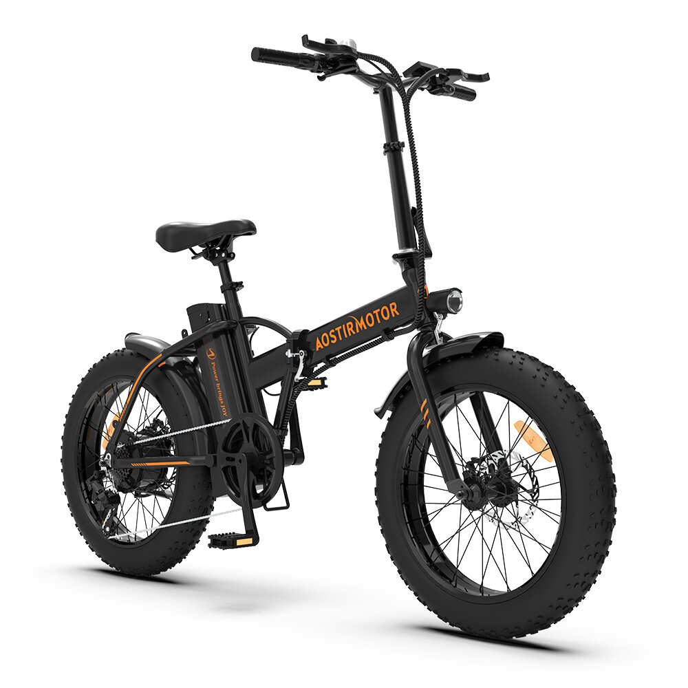 [USA DIRECT] AOSTIRMOTOR A20 Electric Bike 20inch 500W 36V 13Ah 40Km/h Max Speed 25-35Km Mileage 120Kg Max Load Mountain Fat Tire Electric Bicycle