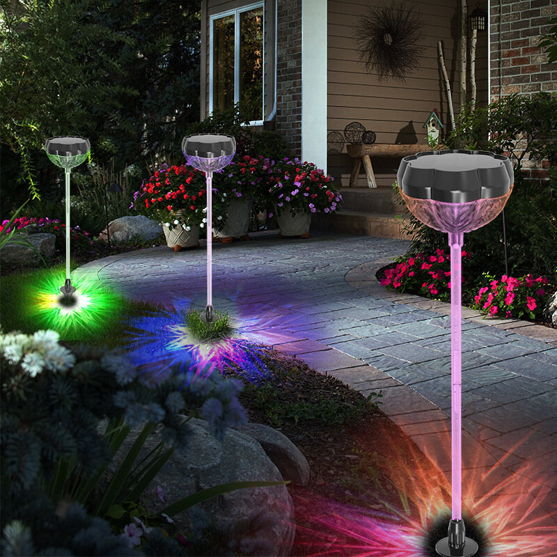 

2PCS LED Solar Lawn Pathway Decoration Stake Light Solar Powered Outdoor Waterproof Garden Lights For Garden Decor Light