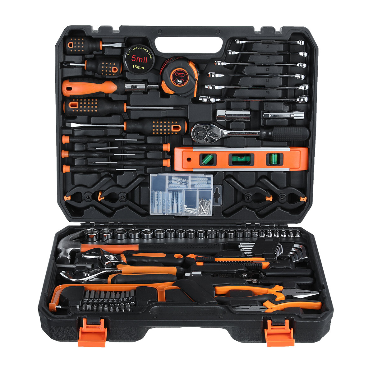 TOPSHAK TS-CH2 168 Piece Socket Wrench Auto Repair Tool Mixed Tool Set...