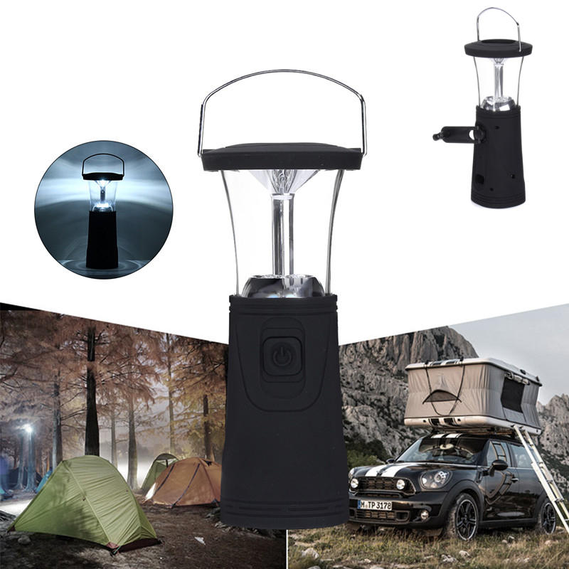 Elle beslenen Solar Güç Işığı Çok Amaçlı Acil LED Lamba Outdoor Kampçılık Fener 