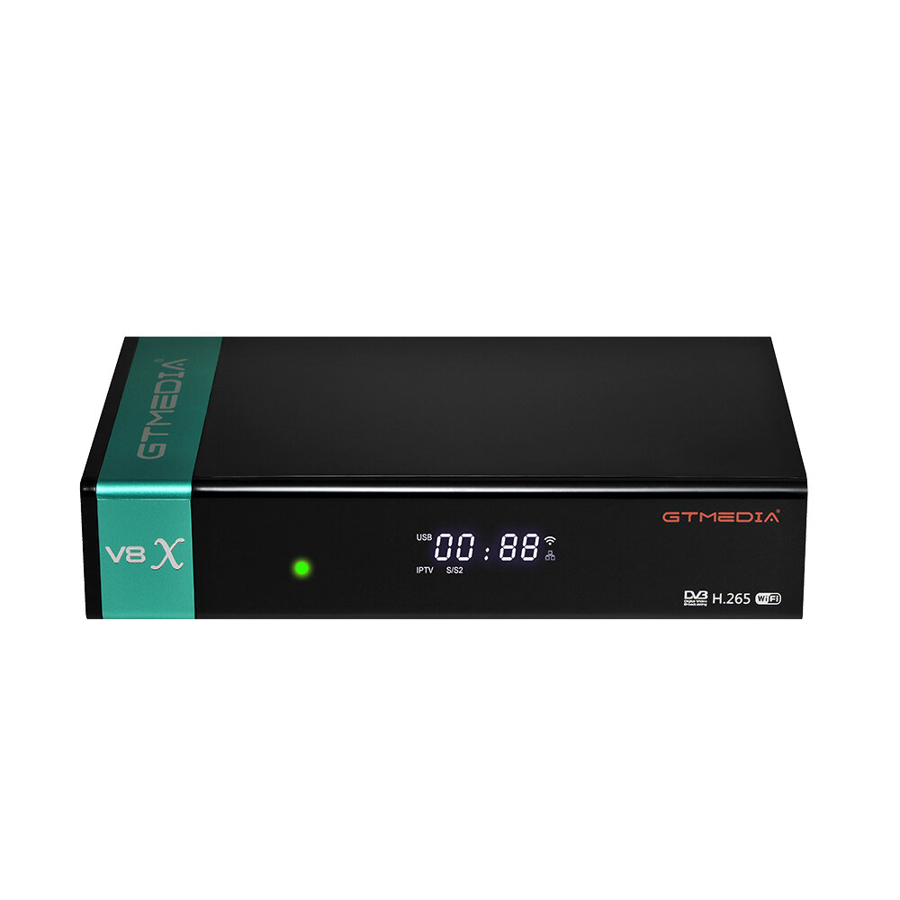 GTMEDIA V8X DVB-S/S2/S2X 1080P HD Satellite TV Signal Receiver Set-top Box H.265 Built-in 2.4G WIFI Support CA Card Support IPTV Online Movie
