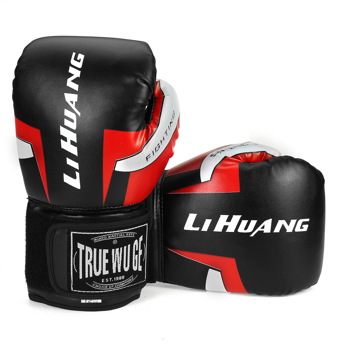 

1 Pair Red/Black Adult Boxing Gloves Professional Sandbag Liner Gloves Kickboxing Gloves Men Women Boxing Training Fight