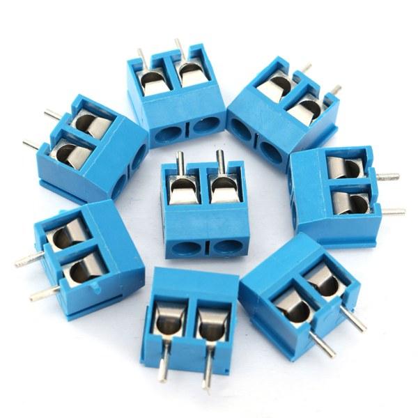 200 stks 2-pins plug-in schroefklemmenblokconnector 5,08 mm pitch