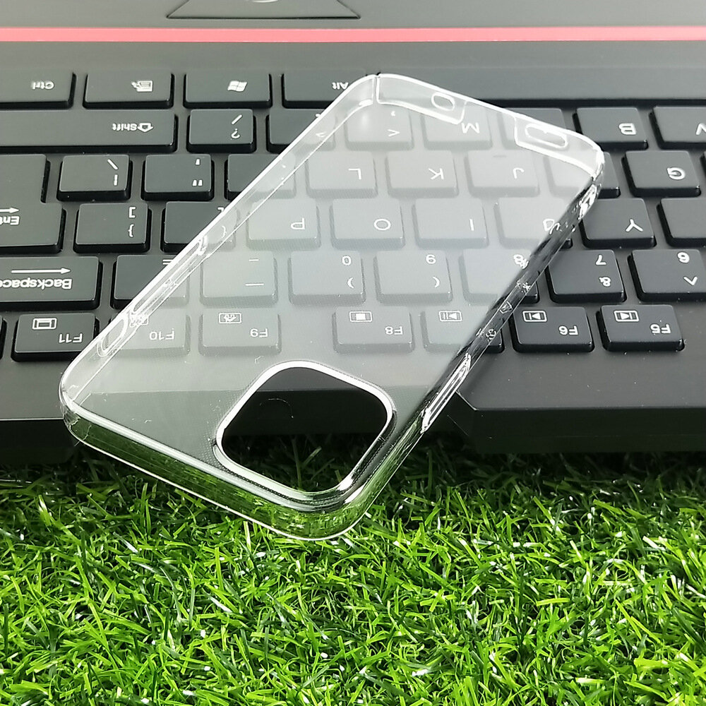 Bakeey voor iPhone 12 6.1 "Case Kristal Transparant Schokbestendig Niet-geel Hard PC beschermhoes Ac