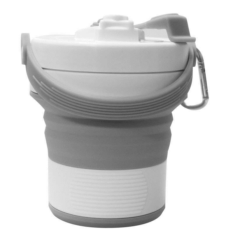 IPRee® 450 мл Силиконовый Складная чашка Портативная телескопическая бутылка для питьевой воды Кружка кофе с соломой