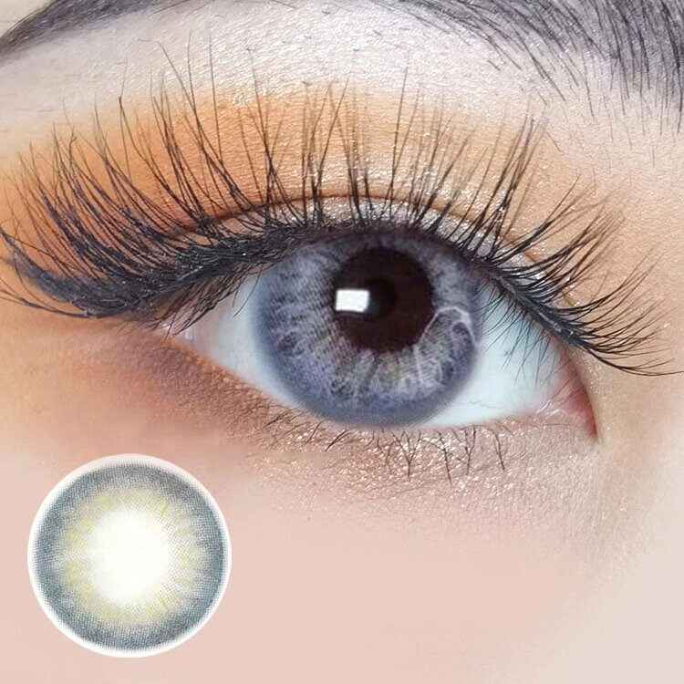 

Mislens 2pcs/Pair DNATaylor Green Gray Prescription Yearly Colored Contact Lenses Eye Beauty