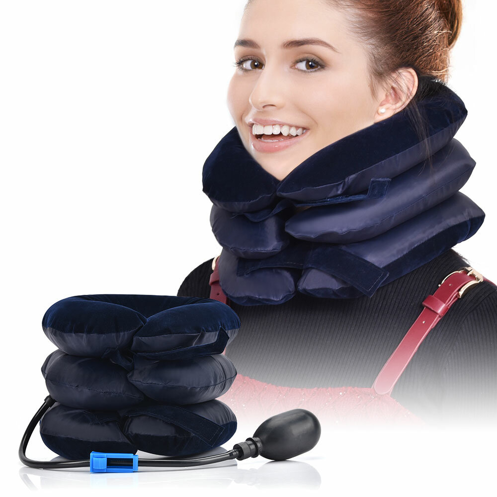 

Neck Stretcher Air Cervical Traction 1 Tube House Medical Devices Orthopedic Pillow Collar Pain Relief Brown Tractor