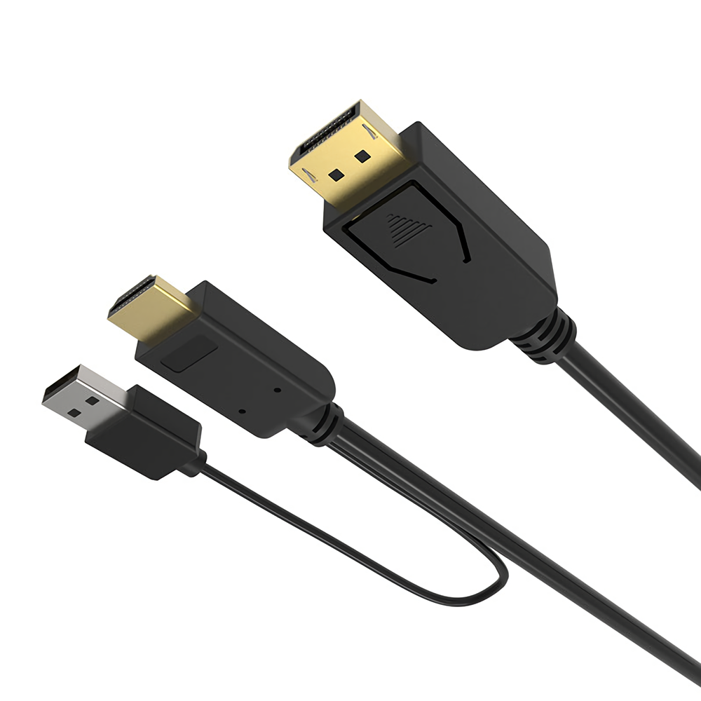 Cabledeconn 2 m HDMI naar DP Male Adapter Kabel Connector USB Voeding 4 K 2 K HD Kabel voor Notebook