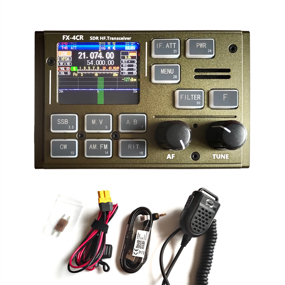 FX-4CR Radio SDR HF Transceiver with 1-20W Continuously Adjustable Power Range Support USB/LSB/CW/AM/FW Modes Short-wave