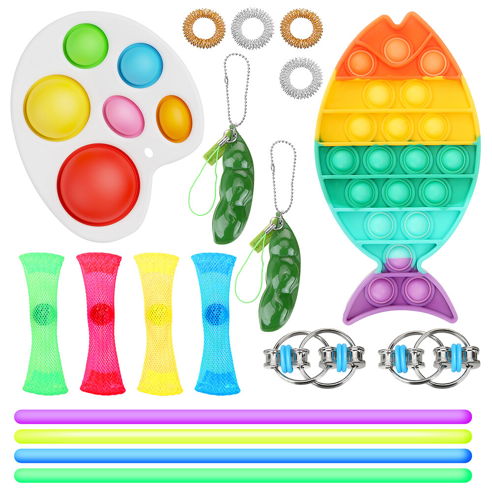 Decompression Set Toys Colorful Squeezing Anti Stress Toys Stress Relief Toys for Teens / Adults Par