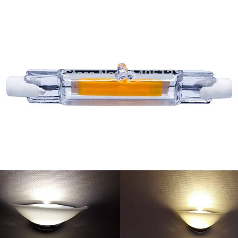 Dimmable 78MM AC220-240V 5W R7S LED COB Light Bulb Glass Tube for Floodlight Halogen Replacement