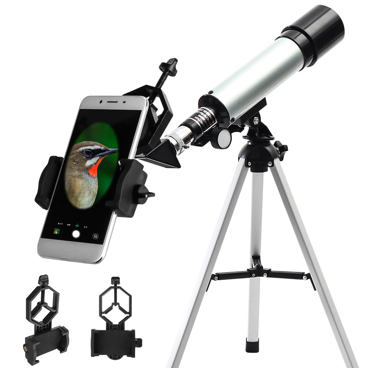 IPRee® 90X 50mm Monokulares Teleskop Astronomisches Refraktor Teleskop Refraktive Okulare mit Stativ für Anfänger