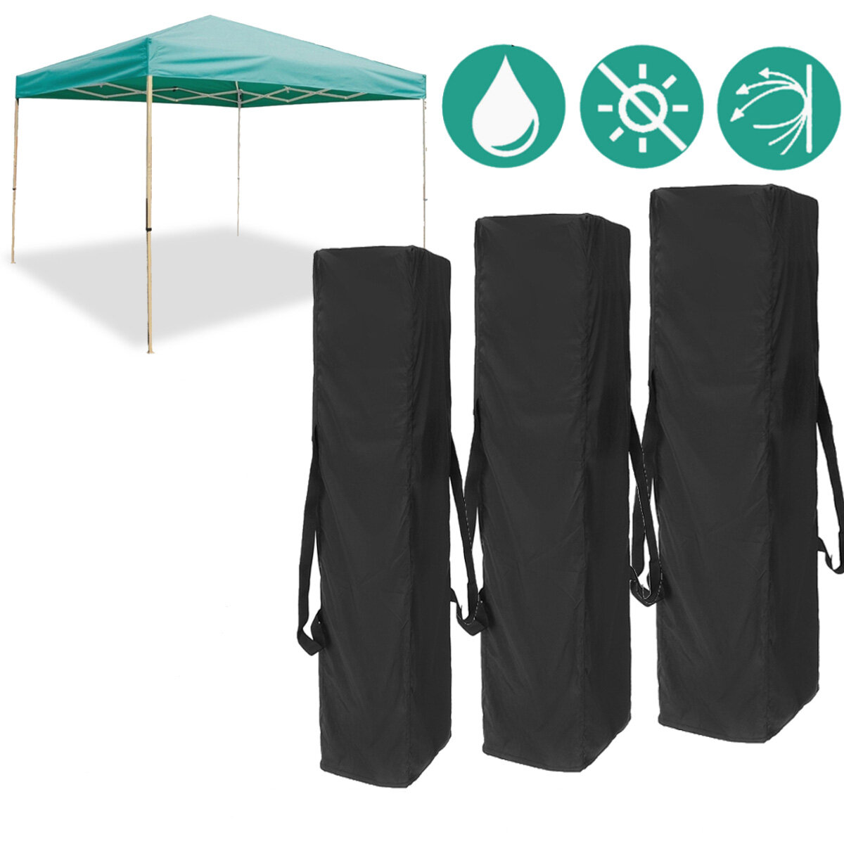 التخييم في الهواء الطلق Gazebo كاري حقيبة محمولة ضد للماء واقية من الشمس مظلة حقيبة التخزين 