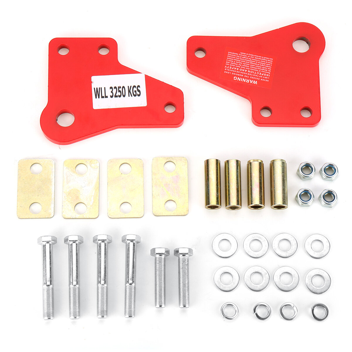 2pcs Front Recovery Tow Point Kit Pull Starter Kits 3250 KG For Toyota Hilux KUN26 N70 2005-2015
