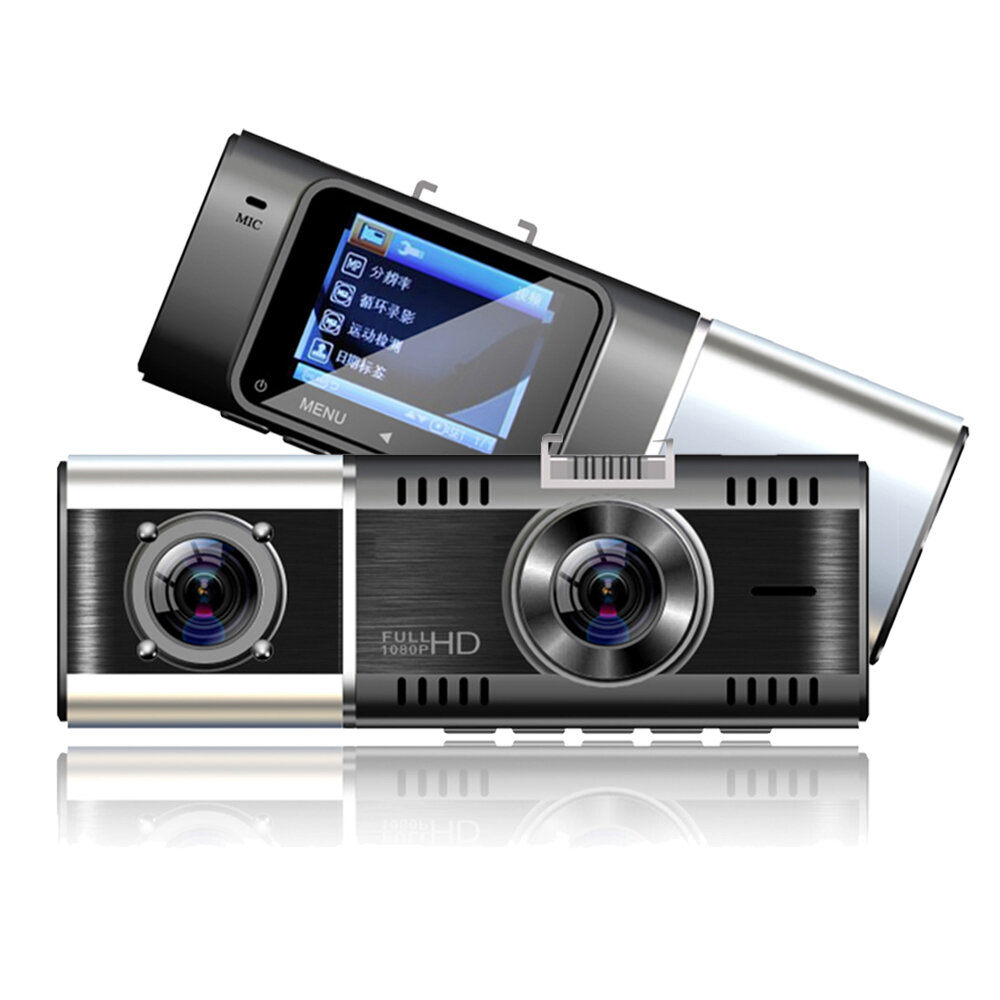 1.5 Inch Dual Lens Auto Dash Cam Volledige HD 1080P Infrarood Nachtzicht Videocamera GPS Driving Rec